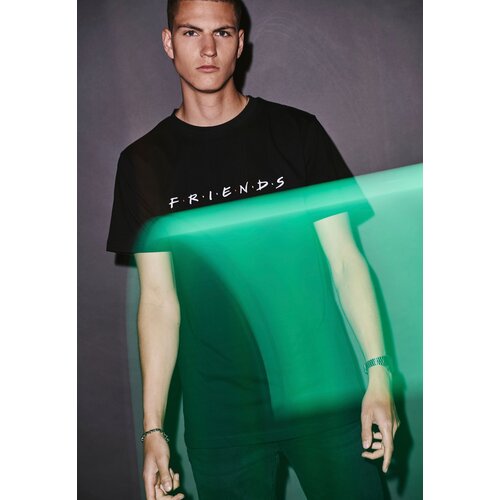 Merchcode Black T-shirt with friends logo Cene