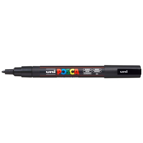  Marker UNI POSCA PC-3M 0.9 - 1.3 MM Black (24) Cene
