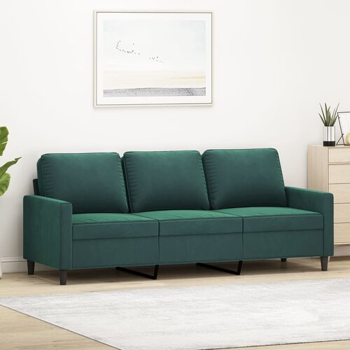 VidaXL Kavč trosed temno zelen 180 cm žamet Slike