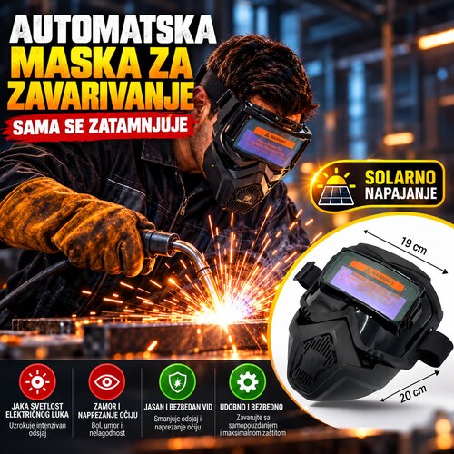 KUDA U KUPOVINNU Automatska maska za zavarivanje sa samozatamnjivanjem - solarna Slike