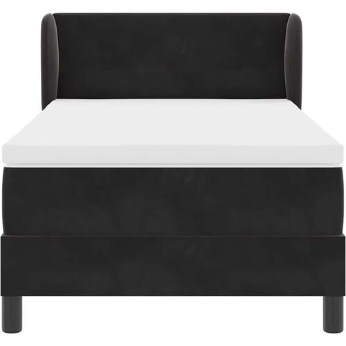 VidaXL Boxspring - Krevet s oprugama i madracem tamno sivi 80x200 cm bar&amp;scaron;un Crna Slike