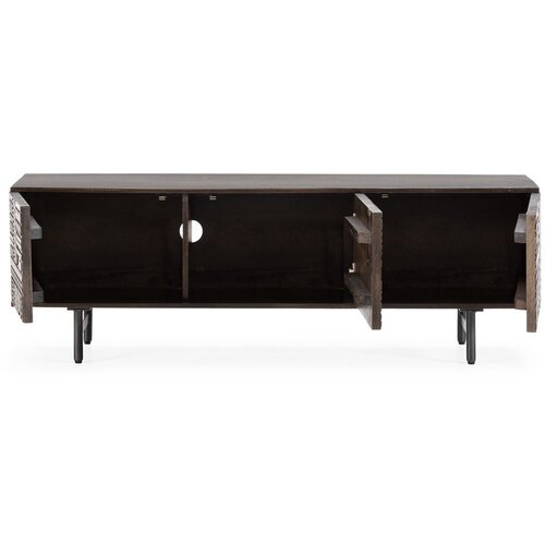 MOME Temno rjava TV omarica iz masivnega manga 145x48x40 cm Kalai &amp;ndash; Slike