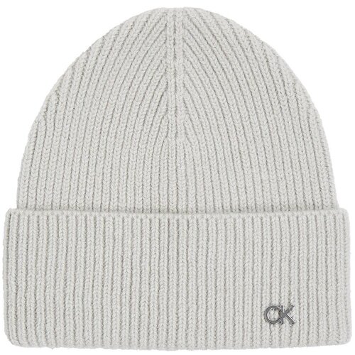 Calvin Klein Jeans Ck Metal Chunky Rib Beanie Bijela Slike