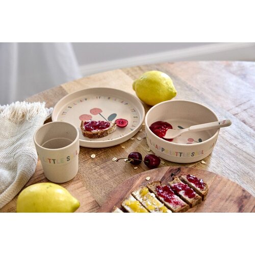 L&amp;auml;ssig komplet jedilni set Happy Fruits krožnik, skledica, lonček, žlička cherry Slike