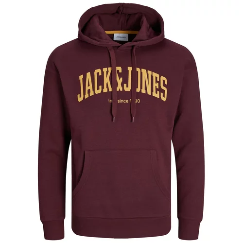 Jack & Jones Majica 'Josh' kari / vinsko rdeča