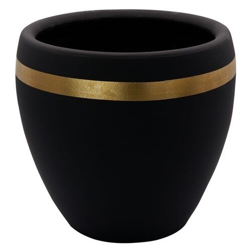 WALLXPERT decorative pot ibiza 15 black gold Slike