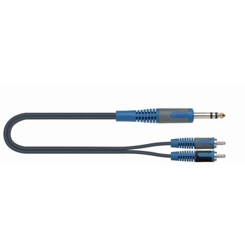  Q-LOK RKSA120-1 kabel 6,3mm st. - 2xRCA-M mon. 1m