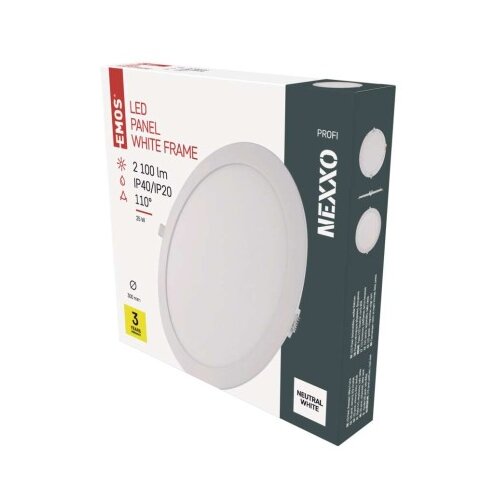  LED vgradno svetilo NEXXO, okroglo, belo, 25W, nevtralno bela Slike