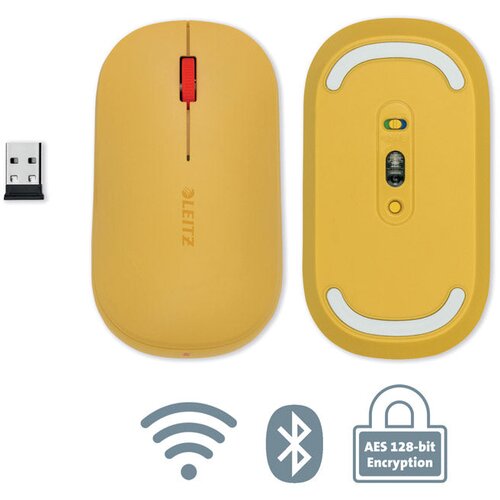 Leitz MI&amp;Scaron; USB 3TIPKE OPTIČKI BEŽIČNI COSY LEITZ 65310019 RUMEN Slike
