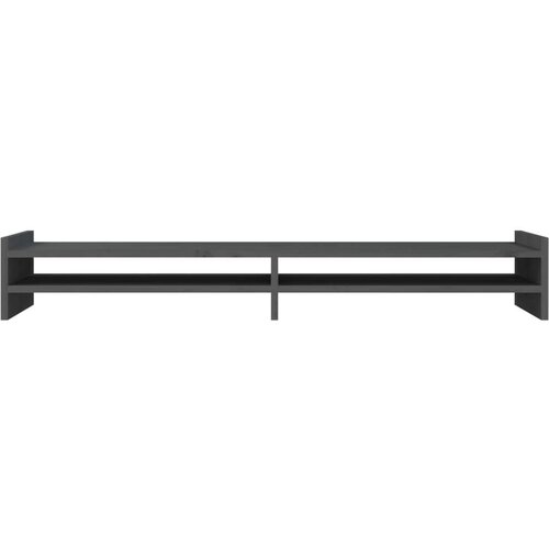  Stalak za monitor sivi 100x27x15 cm od masivne borovine Slike