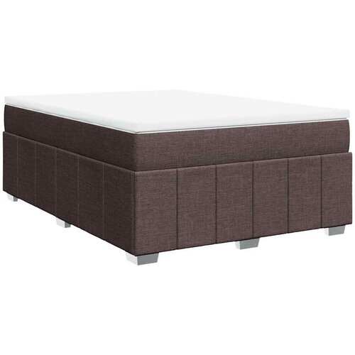 Maison Chic Box spring postelja - Vzmetna postelja z vzmetnico temno rjav 140x190 cm blago SL11702, (21903657) Cene