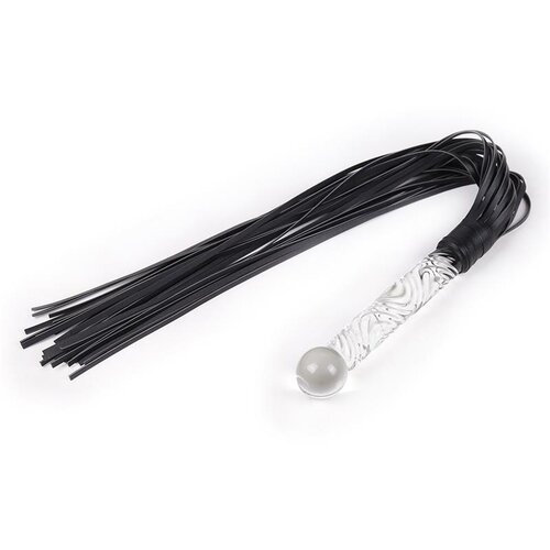 LATETOBED BDSM Line Glass Handle Flogger 70cm Black Cijene