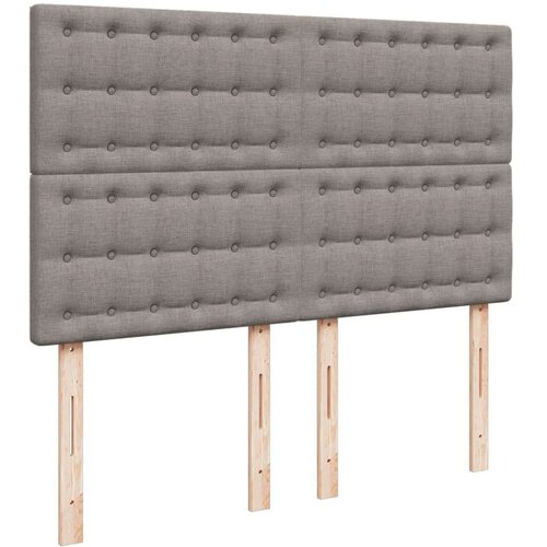  Krevet s oprugama i madracem smeđesivi 160x200 cm tkanina Slike