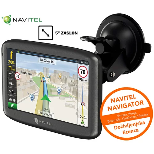 Navitel GPS navigacija E505 Magnetic, 5'' touch, Magnetni nastavek, MicroSD, + karte celotne Evrope (lifetime update), (20533052)