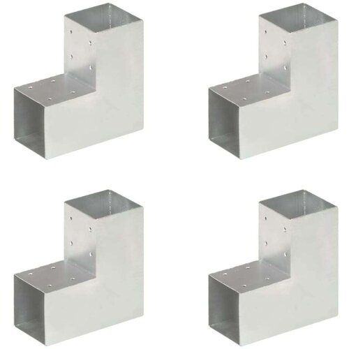 vidaXL spojnici za stupove u l-obliku 4 kom pocinčani metal 91 x 91 mm Cene