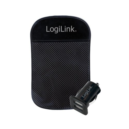 Logilink USB 2-Port punjač za auto, plus pogloga protiv klizanja, crna ( 5367 ) Cene