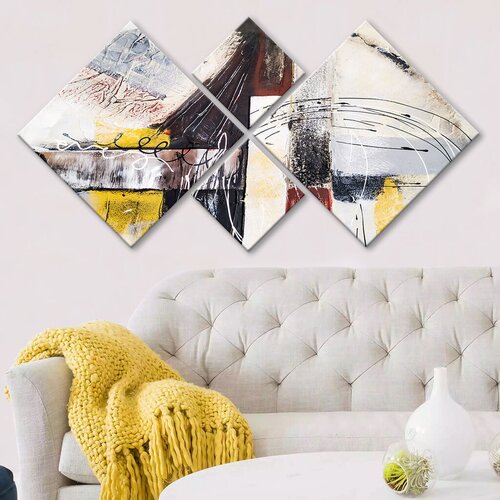Wallity slika 4MDF1188699853, 60x115 cm, 4 dela Cene