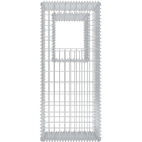  Gabionske stupne ko&amp;scaron;are/sadilice 2 kom čelične 50 x 50 x 120 cm Slike