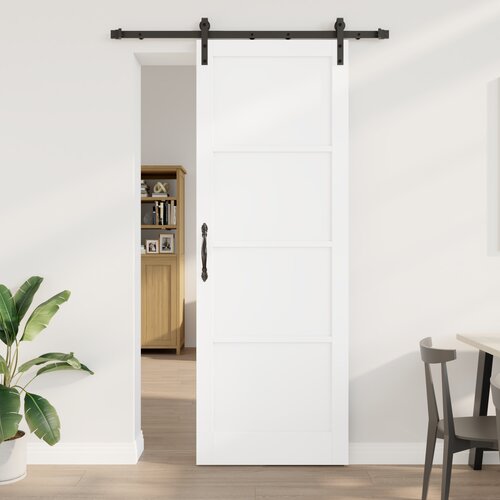 vidaXL Klizna vrata s setom hardvera bijela 83x232 cm od punog bora Cijene