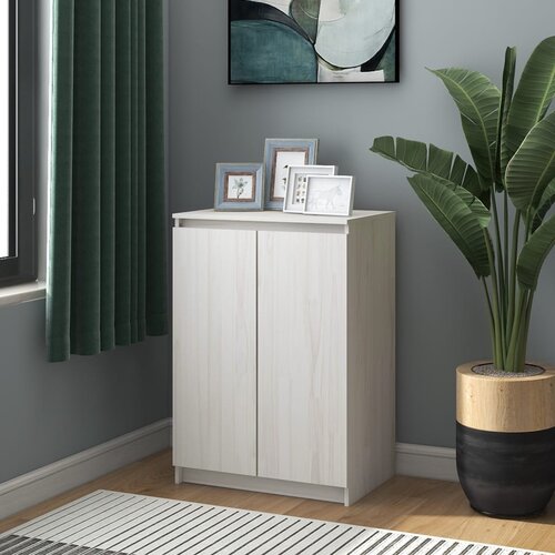 VidaXL Komoda bijela 60 x 36 x 84 cm od masivne borovine Slike