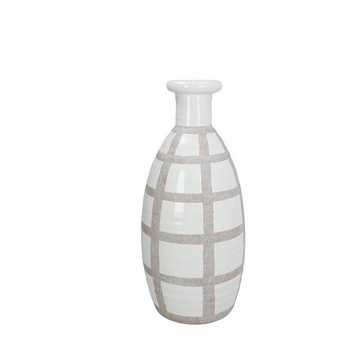  VAZA 17*39CM CHECK CERAMIC BIANCO Cijene
