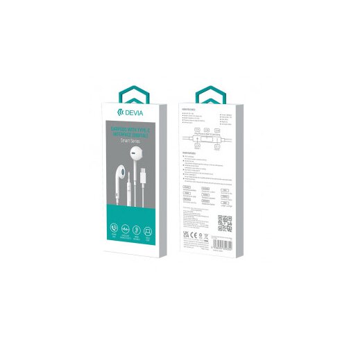 DEVIA slušalice smart seires earpods with type-c interface (digital) bela Cene
