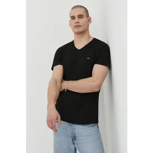 Diesel Bombažna kratka majica 3-pack moški, črna barva