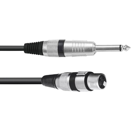 Omnitronic 3022516L XLR adapterski kabel [1x XLR vtičnica 3-polna - 1x klinken vtič 6.3 mm (mono)] 0.90 m črna, (20429752) Cene