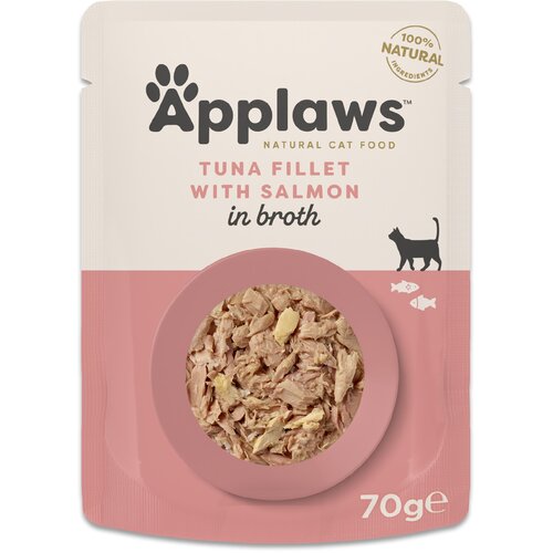  Ekonomično pakiranje Applaws Cat Natural u temeljcu 24 x 70 g - Filet tune s lososom Cijene