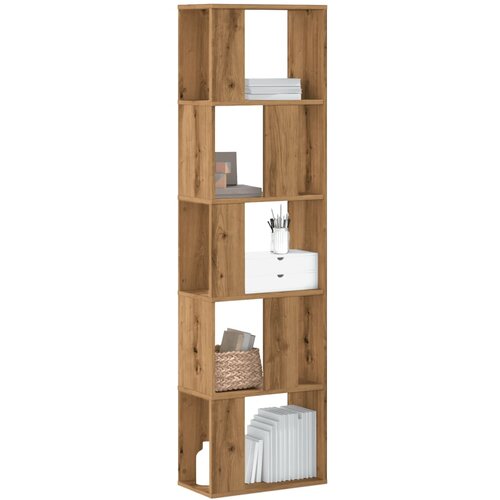 The Living Store Knjižna omara 5-nadstropna hrast 45x23,5x162,5 cm inž. les - Knjižna Omara, (21657258) Cene
