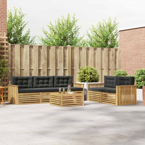  Set vanjskih sofa 6 kom. Bijela i antracit Cene