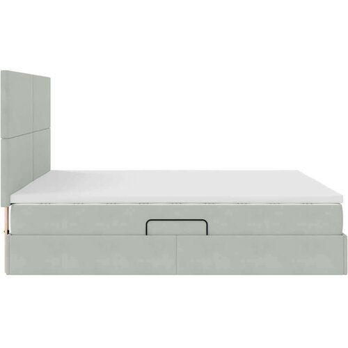 VidaXL Krevet S LED lampica Svijetlo siva 180 x 200 cm Bar&amp;scaron;un Slike