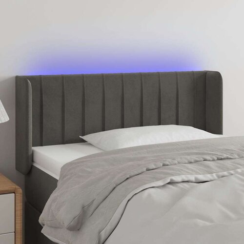  LED posteljno vzglavje temno sivo 103x16x78/88 cm žamet, (20737615) Slike