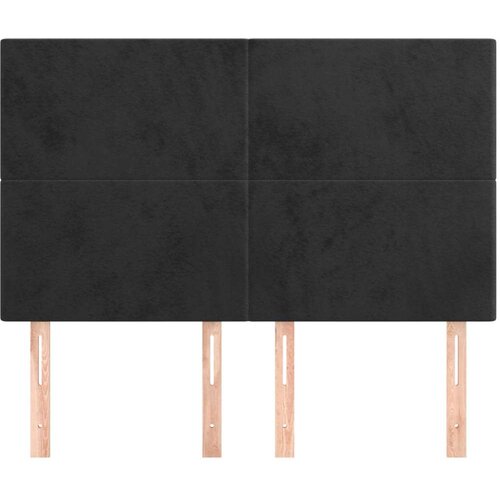  Uzglavlja 4 kom crni 72 x 5 x 78/88 cm bar&amp;scaron;unasta Slike