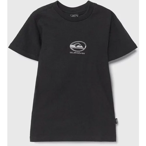 Quiksilver Dječja pamučna majica kratkih rukava CHROME LOGO boja: crna, s tiskom