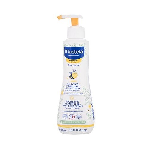 Mustela B&eacute;b&eacute; Nourishing Cleansing Gel with Cold Cream hranilni in vlažilni čistilni gel za suho kožo, primeren za otroke od rojstva dalje 300 ml za otroke Cene