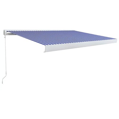  Kazetna tenda na ručno uvlačenje 400 x 300 cm plavo-bijela Slike