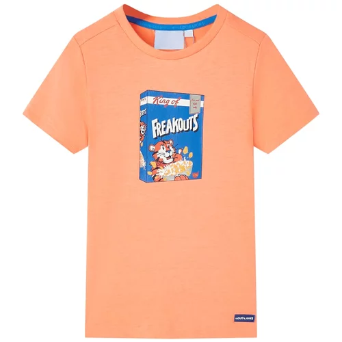 vidaXL Otroška majica s kratkimi rokavi neon oranžna 116, (21037008)