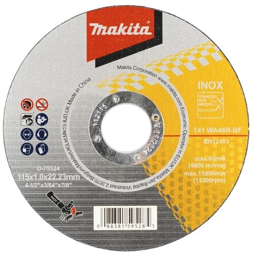 Makita tanka rezalna plošča za INOX 115x1x22.23, D-75524 Cene