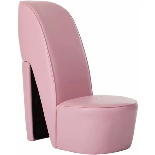  Stolica u obliku visoke pete od umjetne kože ružičasta