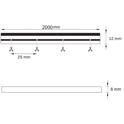 led traka neon 2 m LED/17W/12V IP65 narandžasta Slike
