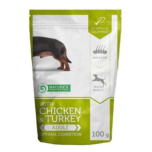Natures Protection dog optimal condition chicken&turkey 100g Slike