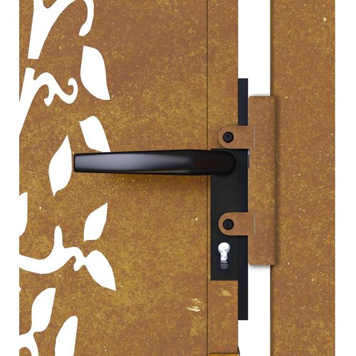  Vrtna vrata 100x200 cm Corten čelik Dizajn stabla Slike