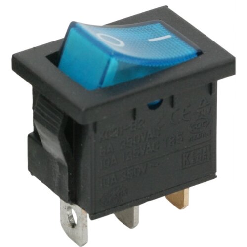 Delight Preklopno vgradno stikalo OFF/ON 6A 250V modra osvetlitev Cene