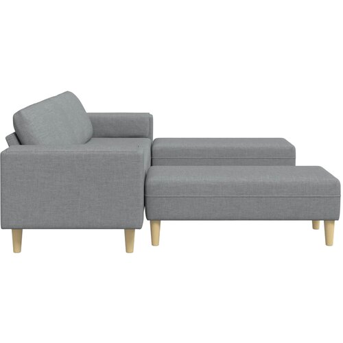  Kauč za dnevni boravak 3 pcs Svijetlo siva Poliester Slike