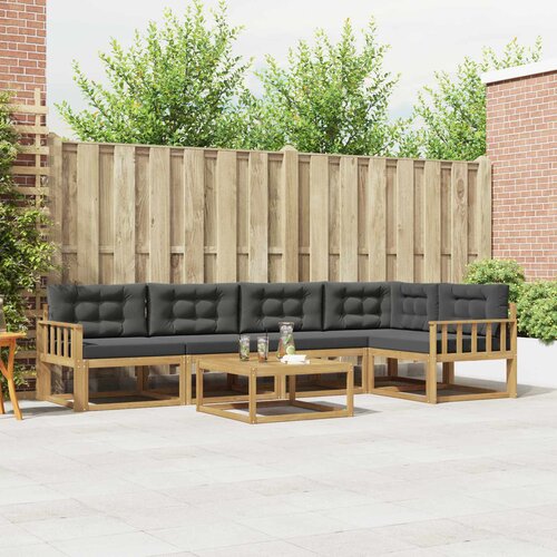  Set vanjskih sofa 6 kom. Bijela i antracit Poliester Cene