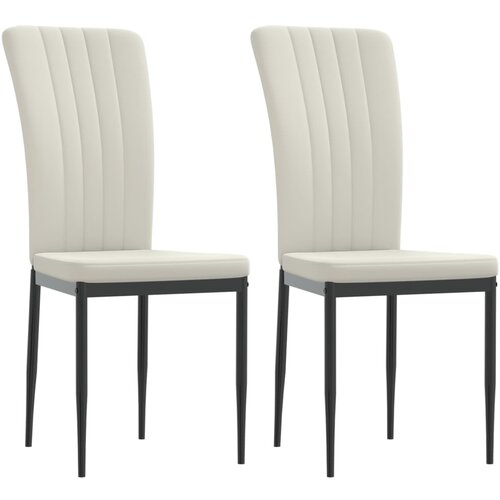 Maison Chic Jedilni stoli - Vzorci stoli 2 kosa krem žamet A314, (22031815) Slike