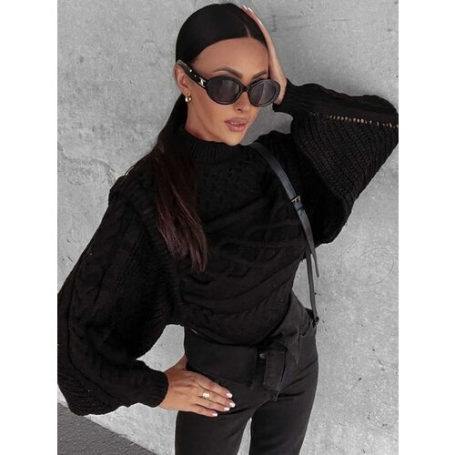 OLAVOGA Black turtleneck sweater OSLO 2023 Slike