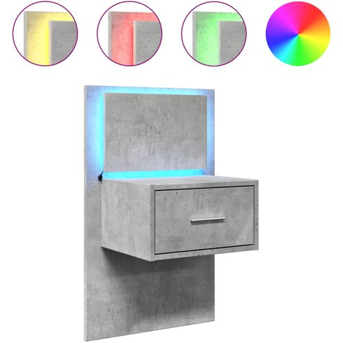 Maison Chic Stenska Nočna omarica - Nočna miza z LED lučkami betonsko siva, (21688239) Slike