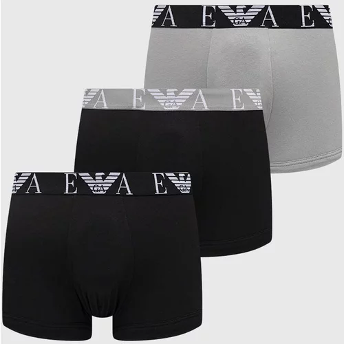 Emporio Armani Underwear Boksarice 3-pack moški, siva barva